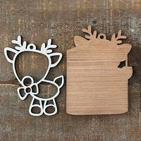 Customizable Boy - Deer Stocking Tags - Ornaments - Gift Tags