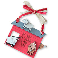 Customizable All I Want for Christmas Is More Goats - Christmas Ornament (Set of 2)