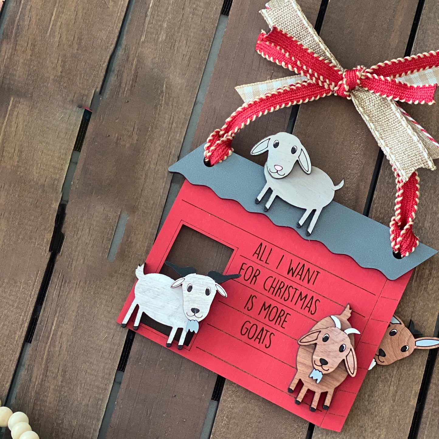 Customizable All I Want for Christmas Is More Goats - Christmas Ornament (Set of 2)