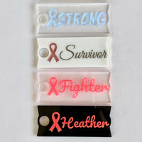 Customizable Awareness Ribbon (Cancer) Topper compatible with Stanley Cup (Set of 4)