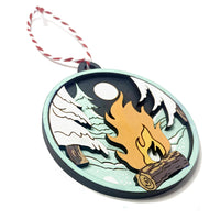 Customizable Campfire Christmas Ornament