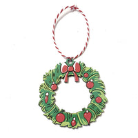 Customizable Christmas Wreath Ornament