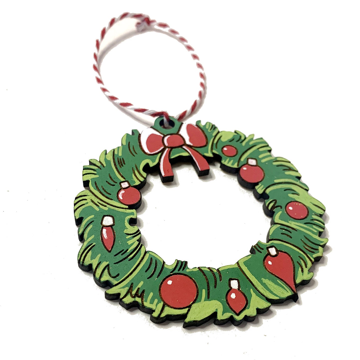 Customizable Christmas Wreath Ornament