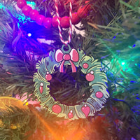 Customizable Christmas Wreath Ornament