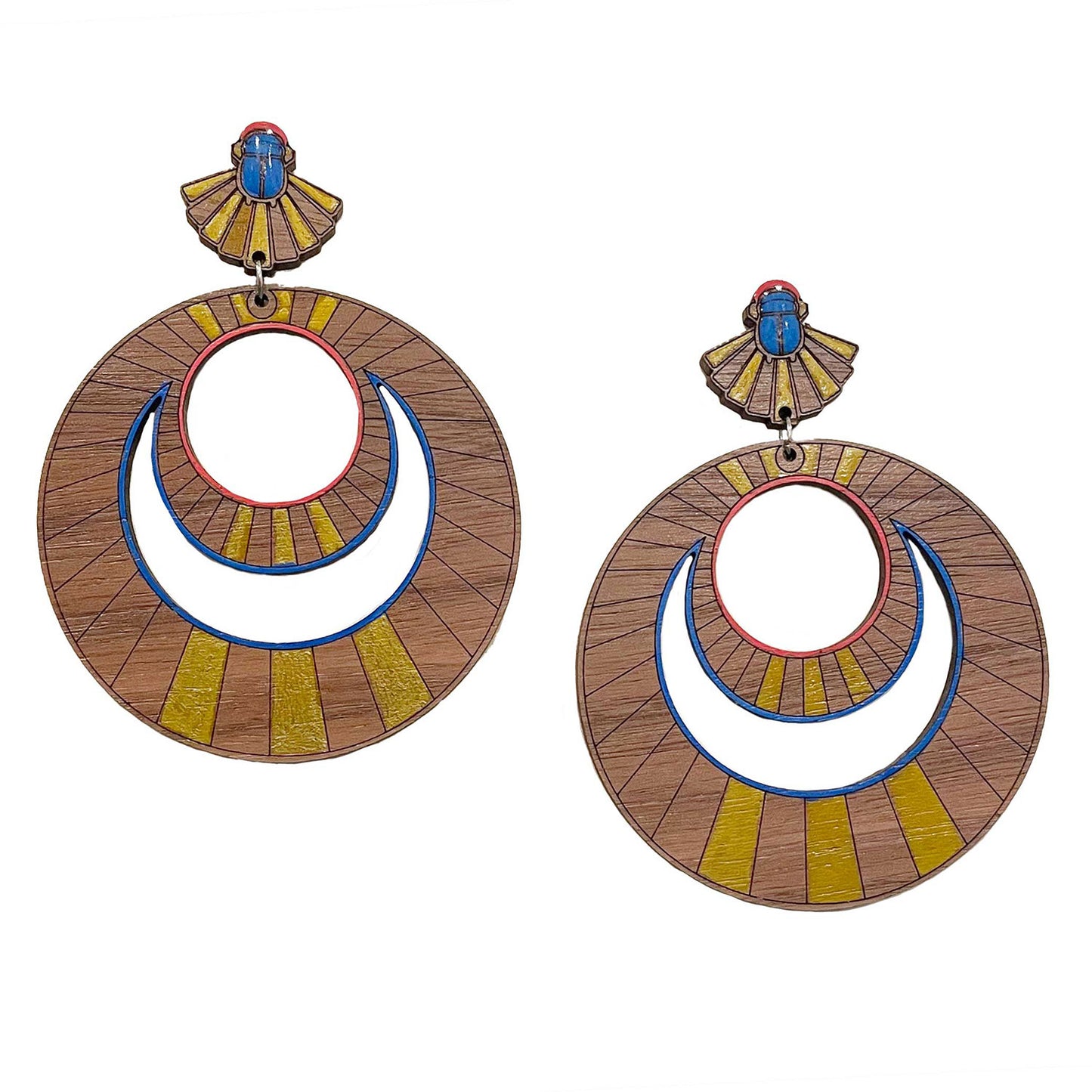 Customizable Egyptian Scarab Earrings