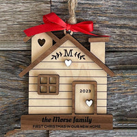 Customizable First Christmas New Home Ornament with Multiple Options - "First Christmas In Our New Home"