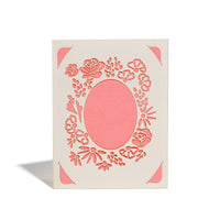 Customizable Floral Frame Greeting Card