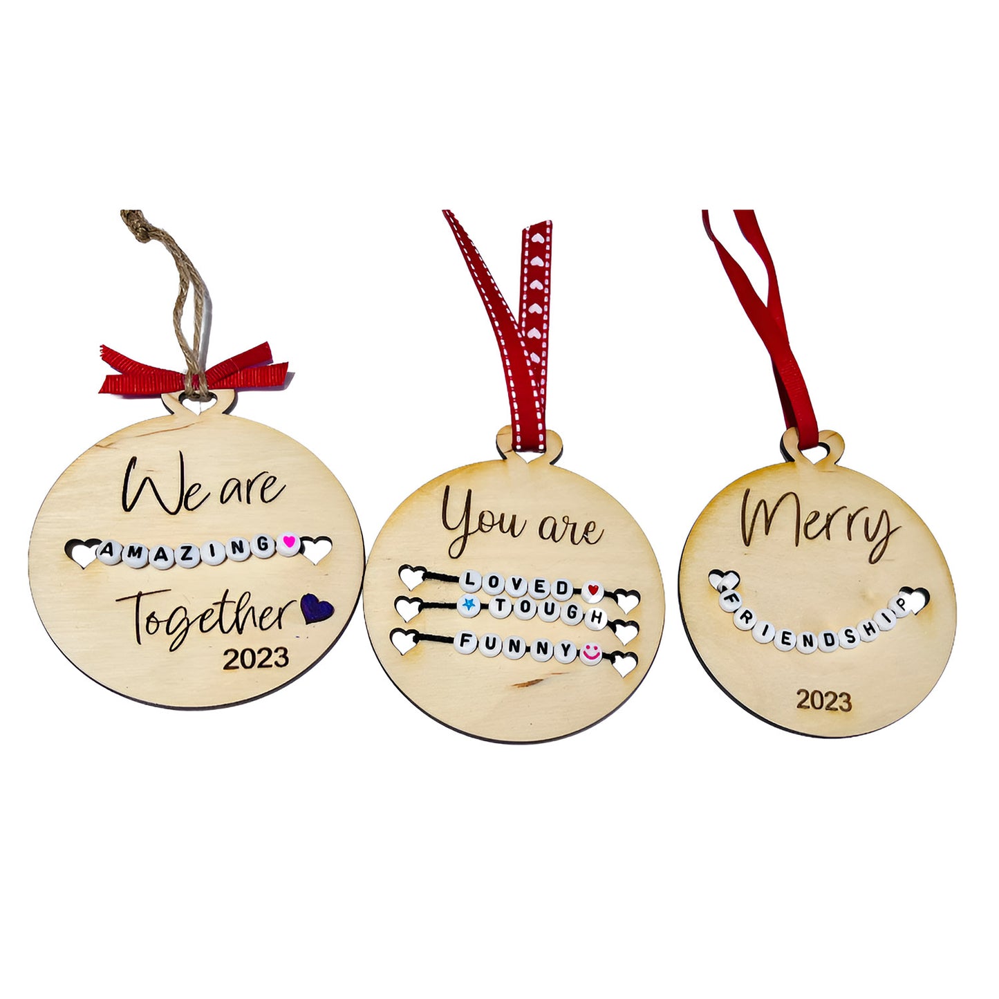 Customizable Friendship Ornaments (Set of 10)