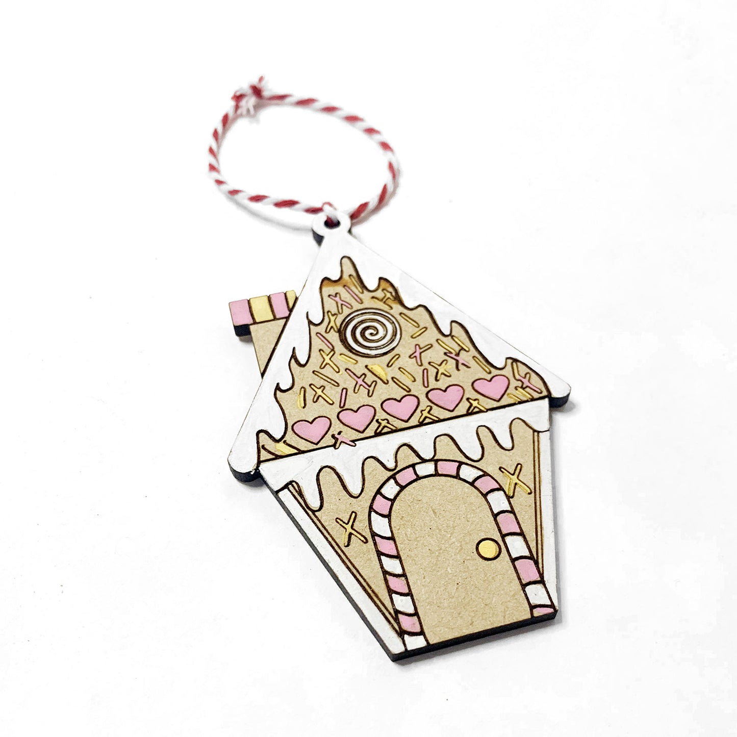 Customizable Gingerbread House Ornament