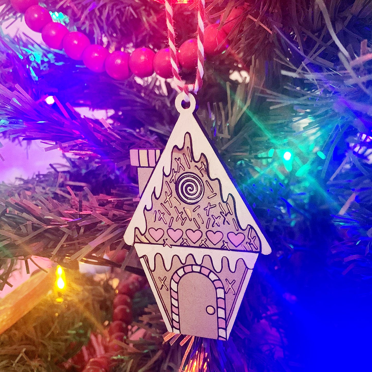 Customizable Gingerbread House Ornament