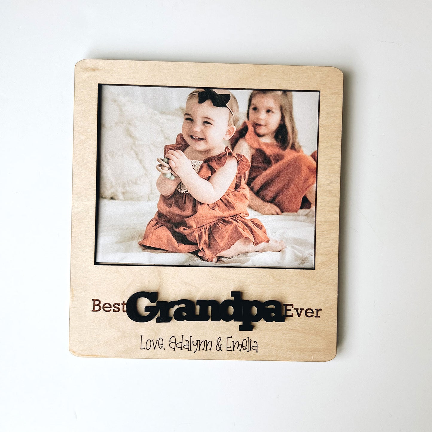 Customizable Polaroid Style Fathers Day Picture Frame (Set of 2)