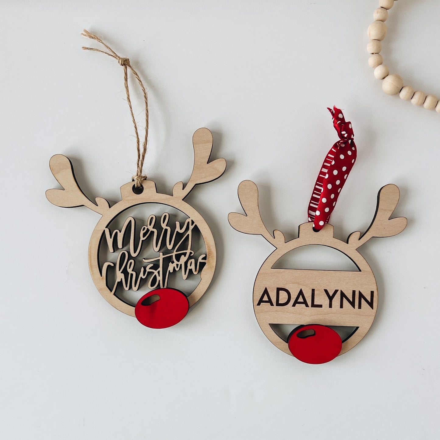 Customizable Reindeer Christmas Ornament (Set of 2) – Glowforge Shop