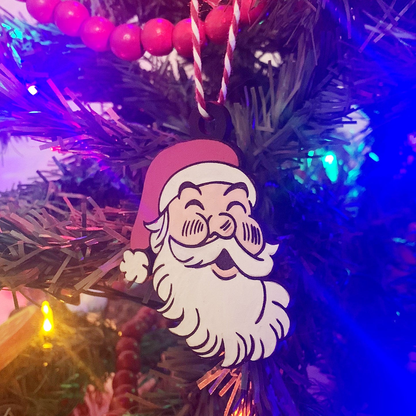 Customizable Santa Christmas Ornament