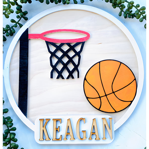 Basketball Tech Sign Customizable Sporty Basketball Sign – Glowforge Shop