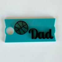 Customizable Stanley Cup Topper 20/30 oz Basketball Mom & Dad (Set of 2)