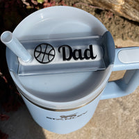 Customizable Stanley Cup Topper 40 oz Basketball Mom & Dad (Set of 2)