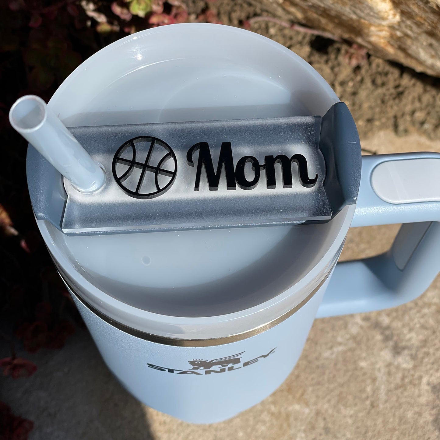 Customizable Stanley Cup Topper 40 oz Basketball Mom & Dad (Set of 2)