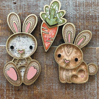 Cute Bunny Magnet Collection (Set of 3)