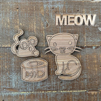 Cute Cat-Themed Magnet Collection (Set of 4)