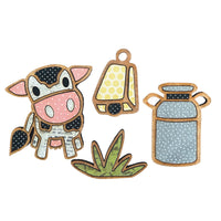 Cute Cow-Themed Magnet Collection (Set of 4)