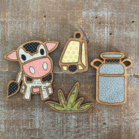 Cute Cow-Themed Magnet Collection (Set of 4)