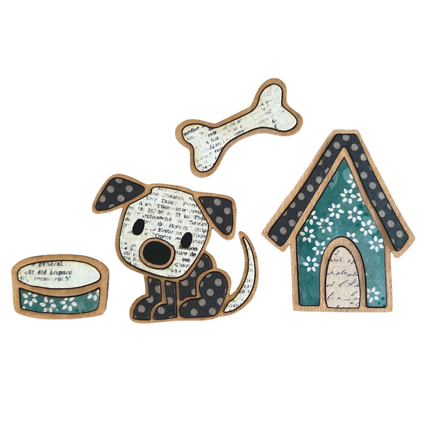 Cute Dog-Themed Magnet Collection (Set of 4)