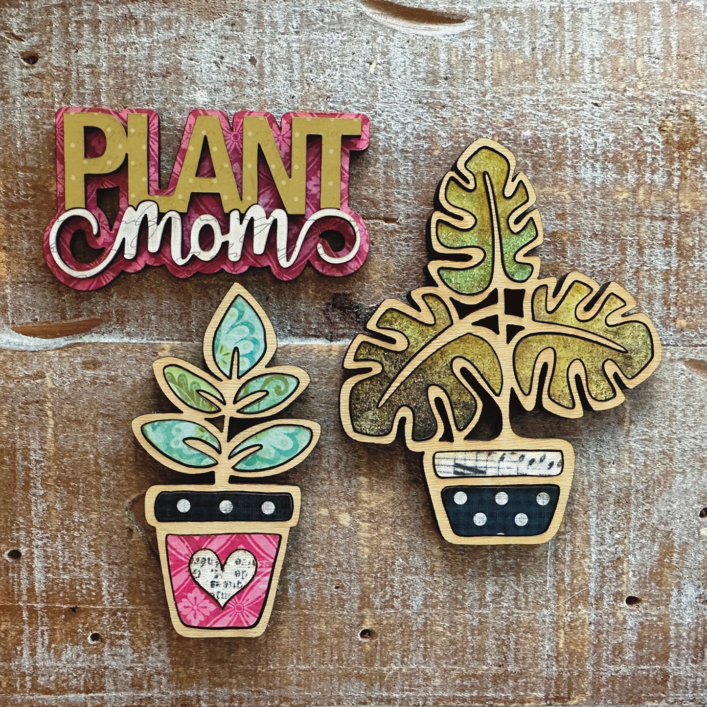 Cute Houseplant - Plant Mom Magnet Collection (Set of 3)