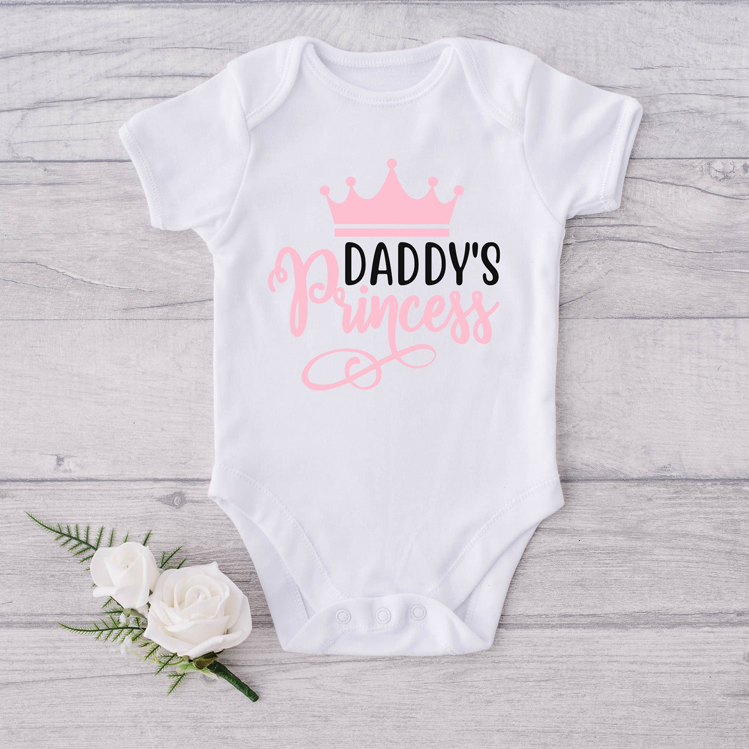 Baby girl onesies with best sale daddy sayings