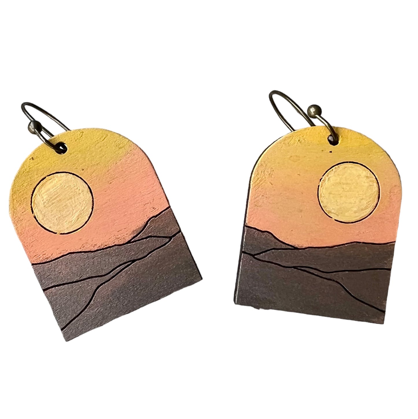 Desert Sun Arch Earrings - Sunrise Earrings