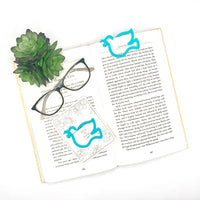 Dove-Shaped Bookmark with Card Backer - Paperclip - Snack Bag Closure