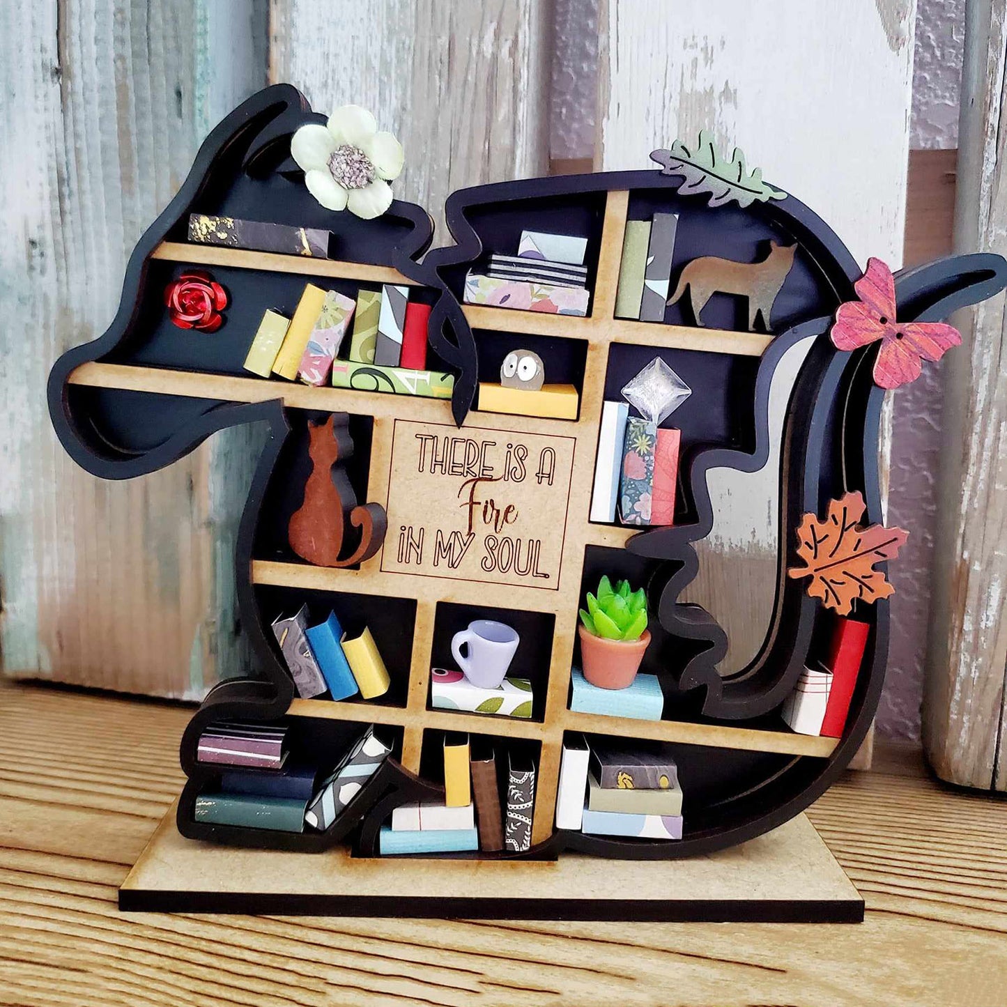 Dragon Mini Bookshelf - Mini Fantasy Dragon Book Display