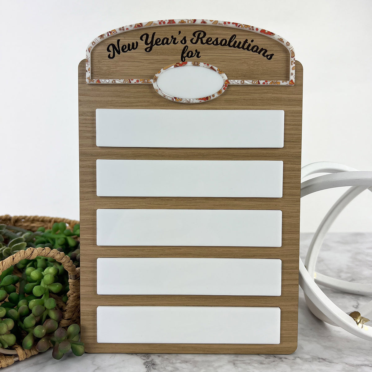 Dry Erase New Year's Resolutions Sign - Resolution Keeper Board ...