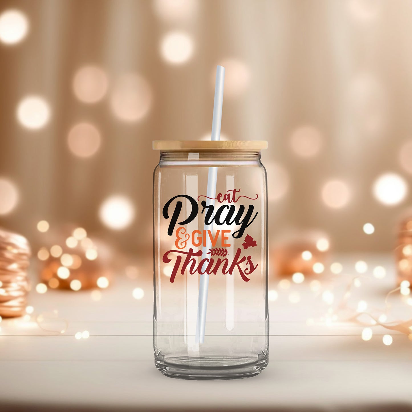 "Eat Pray And Give Thanks" Graphic