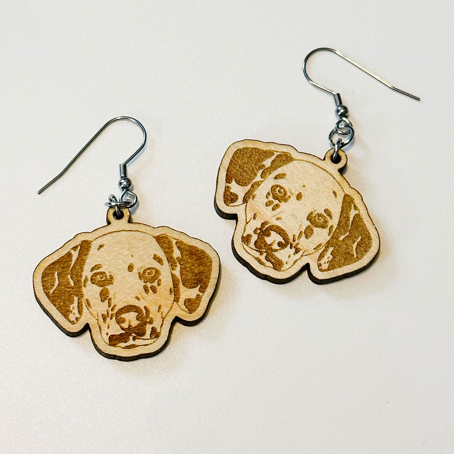 Engraved Dog Breed Earrings - Dalmatian