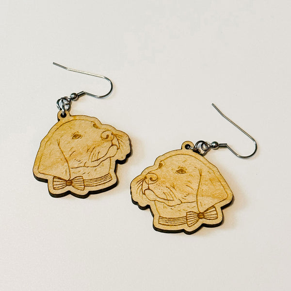 Engraved Dog Breed Earrings - Lab Puppy – Glowforge Shop