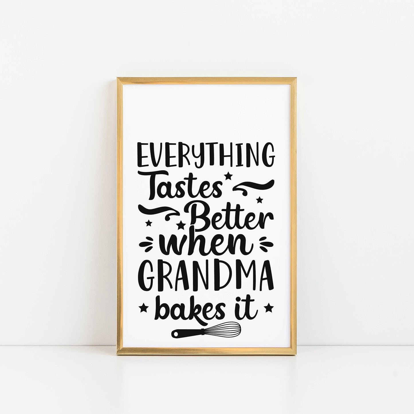 "Everything Tastes Better When Grandma Bakes It" Graphic