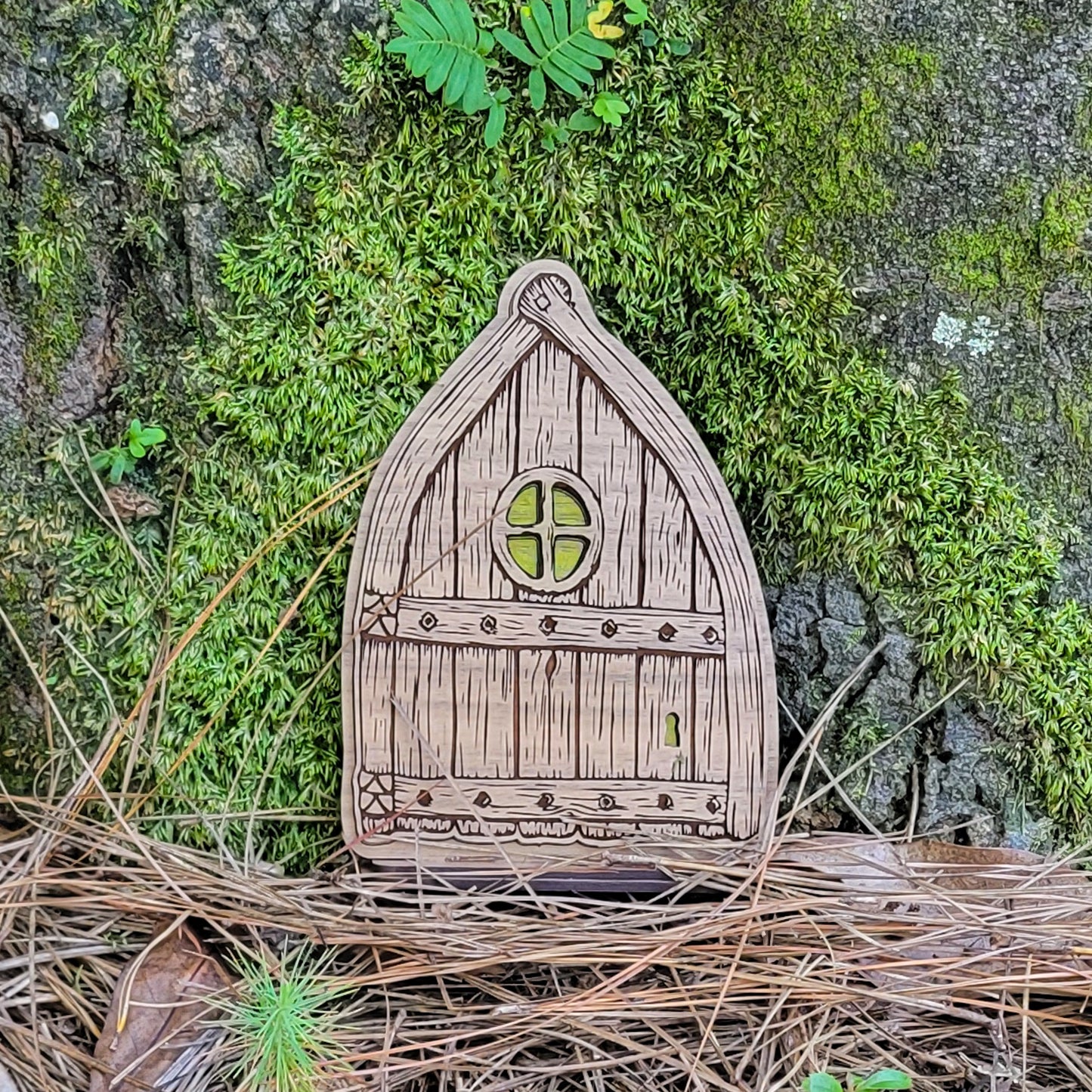 Arched Cottage Fairy Door with Stand