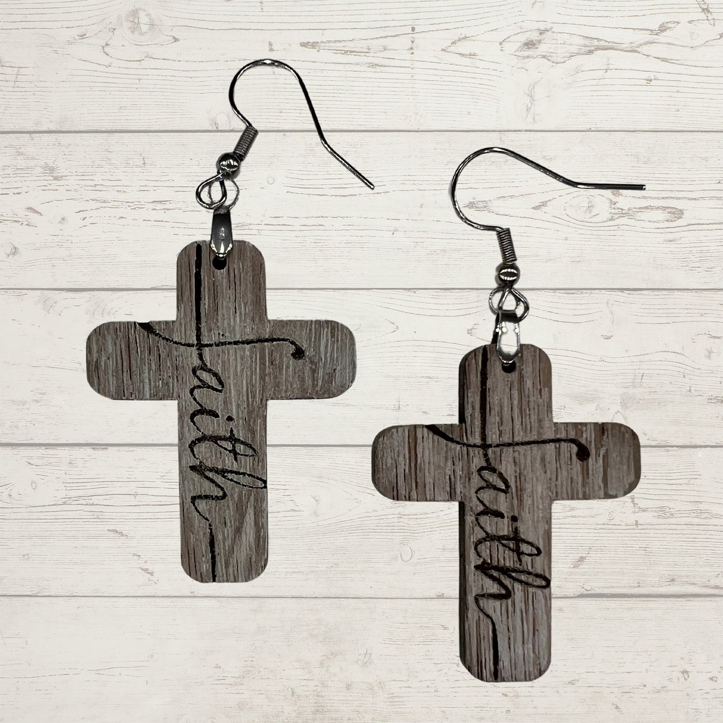 Faith Cross Dangle Earrings