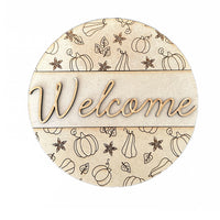 Fall Pumpkin Welcome Sign - Thanksgiving Welcome Sign