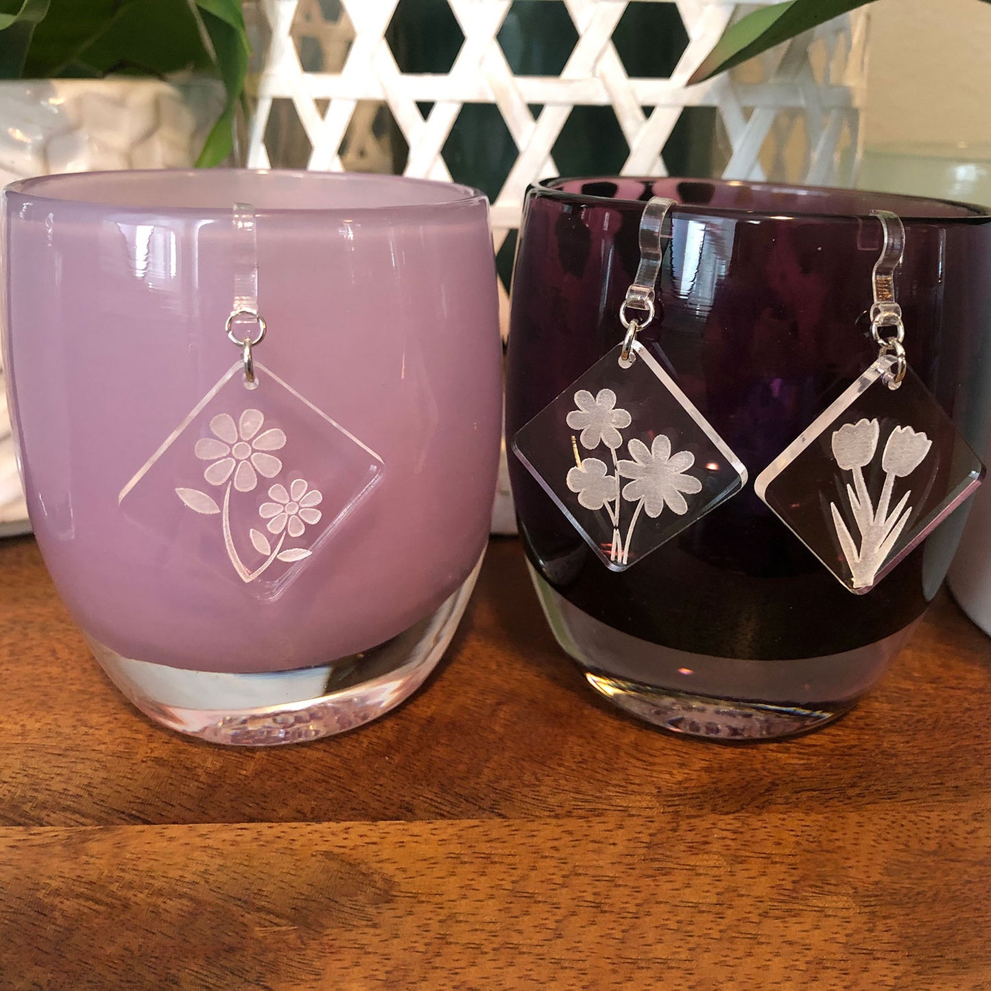 Floral Bouquets - Candle and Votive Charms (Set of 3)