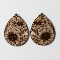 Floral Drop Dangle Earrings - Floral Teardrop Earrings Ver. 1