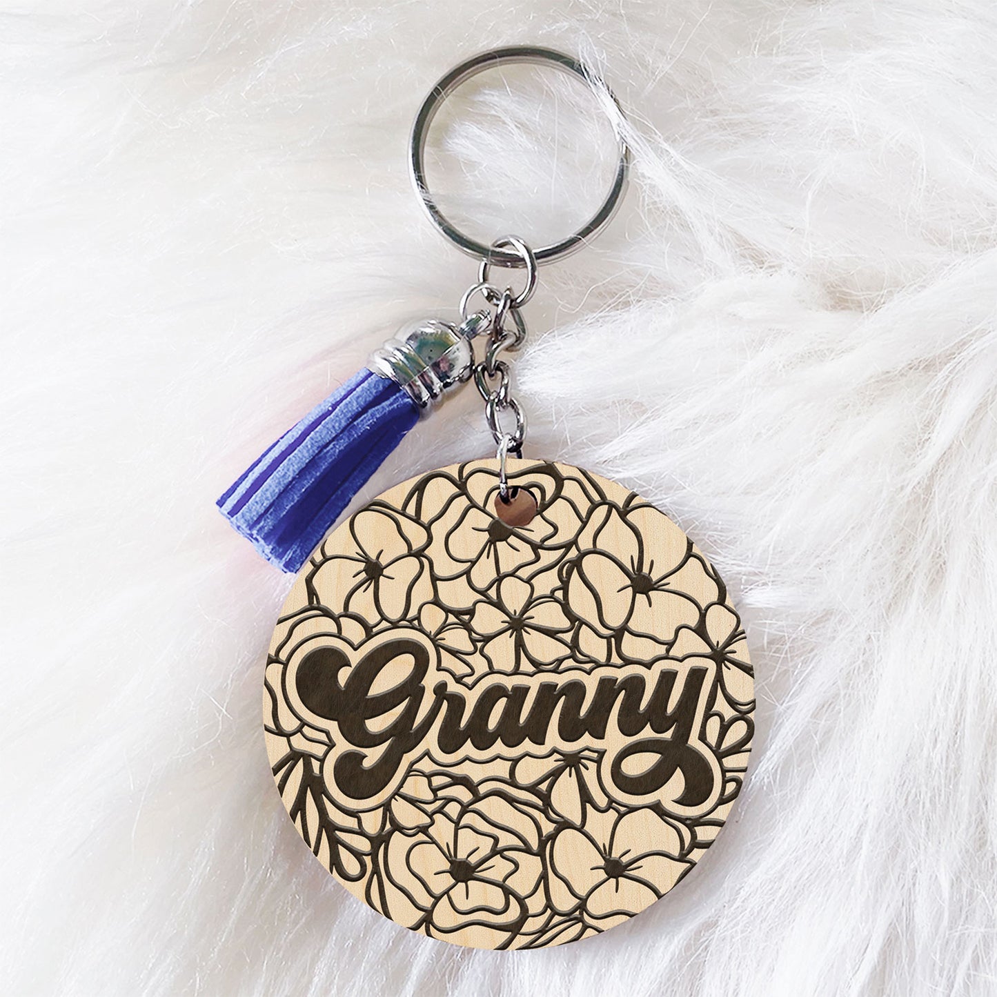 Floral "Granny" Keychain (Set of 2)