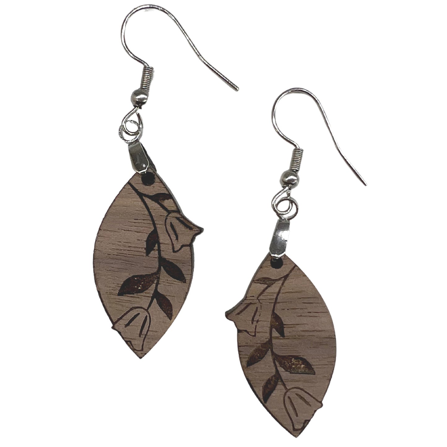 Floral Swag Teardrop Earrings - Elegant Dangle Earrings