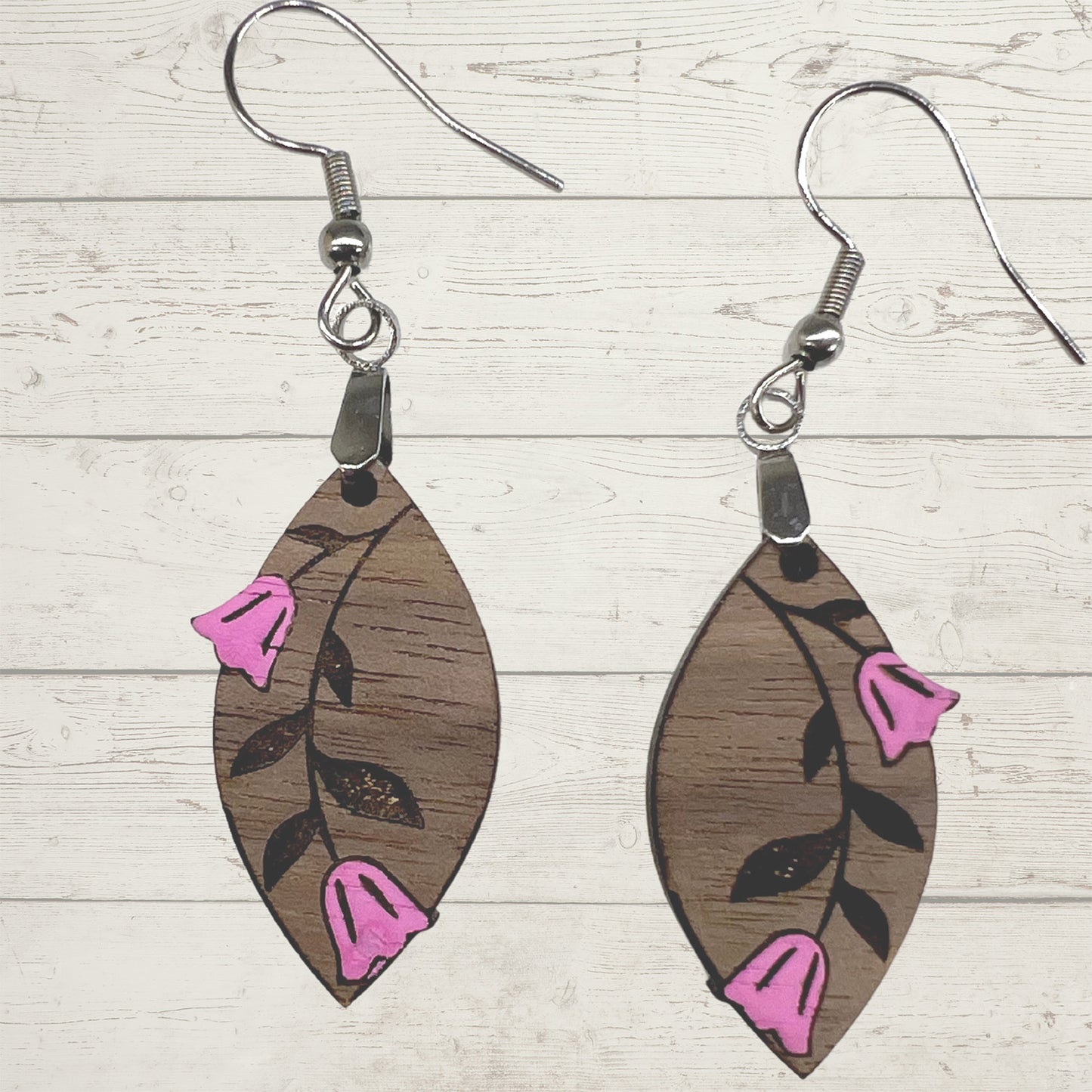 Floral Swag Teardrop Earrings - Elegant Dangle Earrings