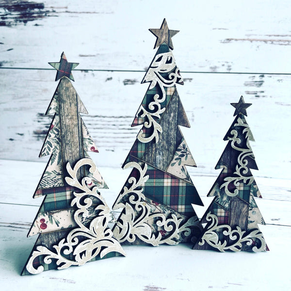 Flourish Christmas Trees Shelf Sitters (Set of 3) Shop