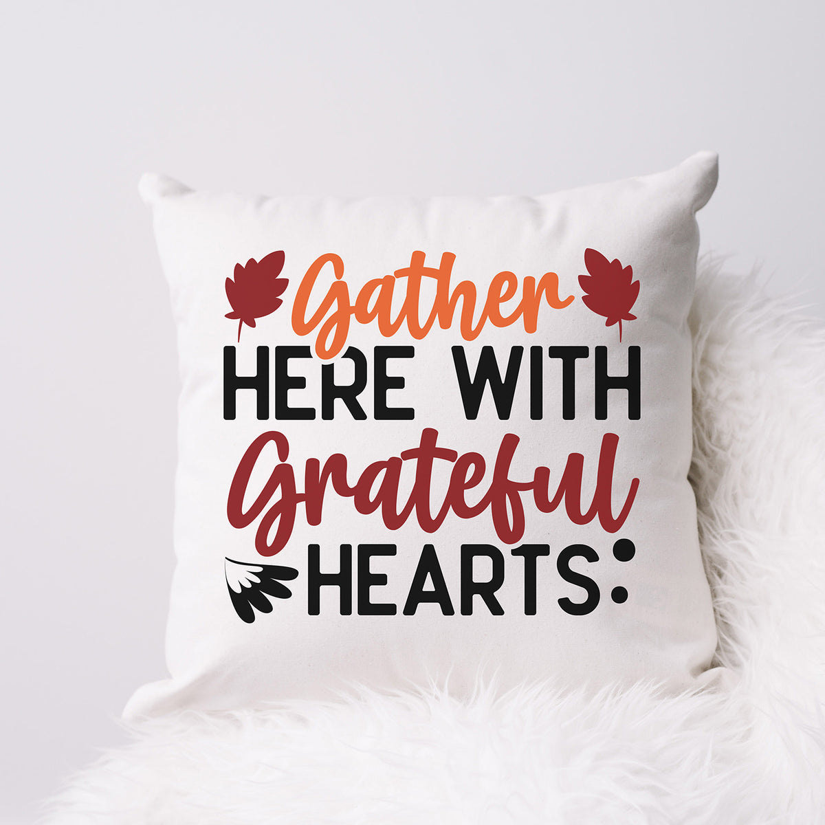 "Gather Here With Grateful Hearts" Graphic - Glowforge