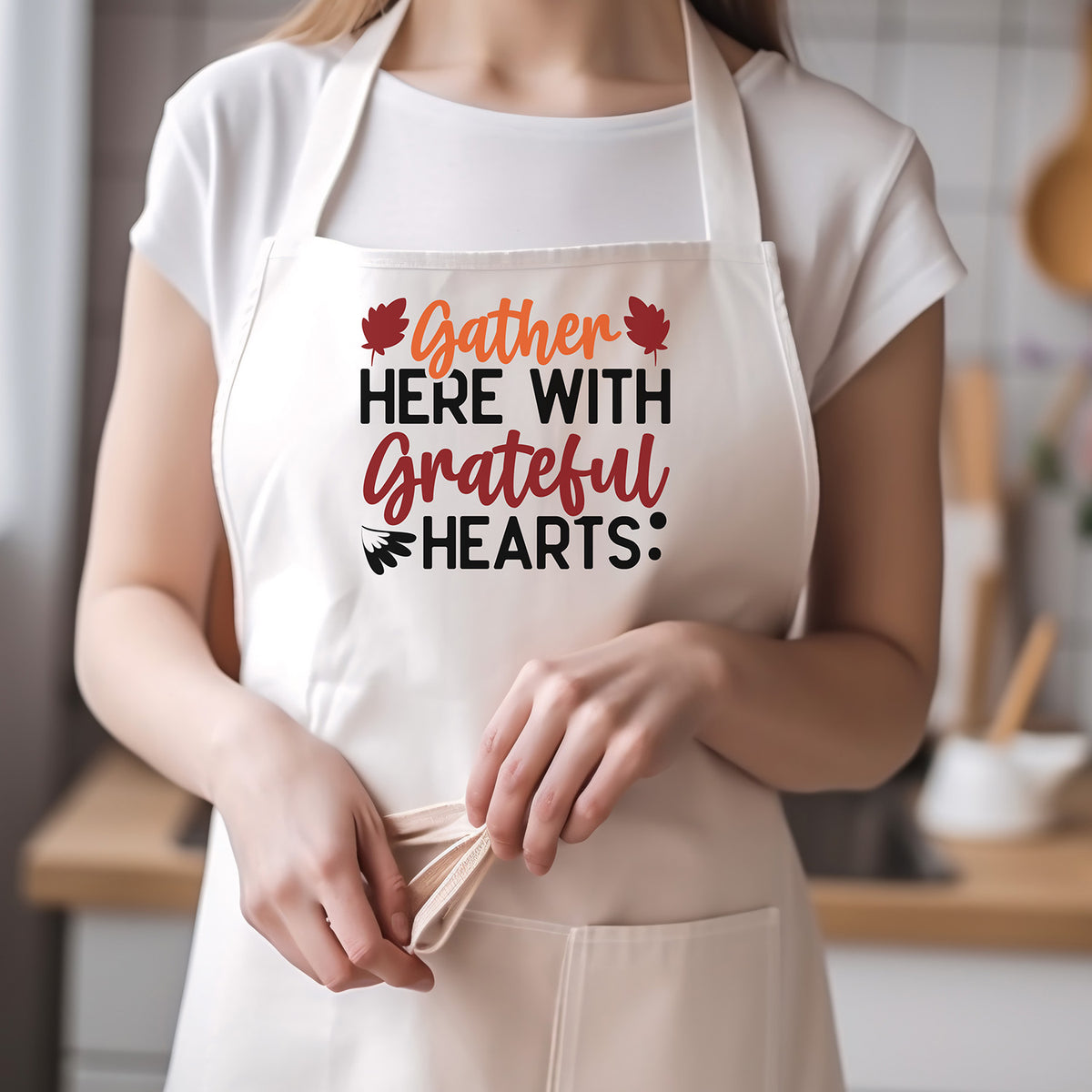 "Gather Here With Grateful Hearts" Graphic - Glowforge