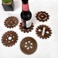 Gear Coasters for Fathers, Dads, Guys, Groomsmen, Father's Day (Set of 6)