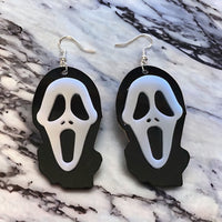 Ghost Face Killer Earrings - Ghost Halloween Earrings