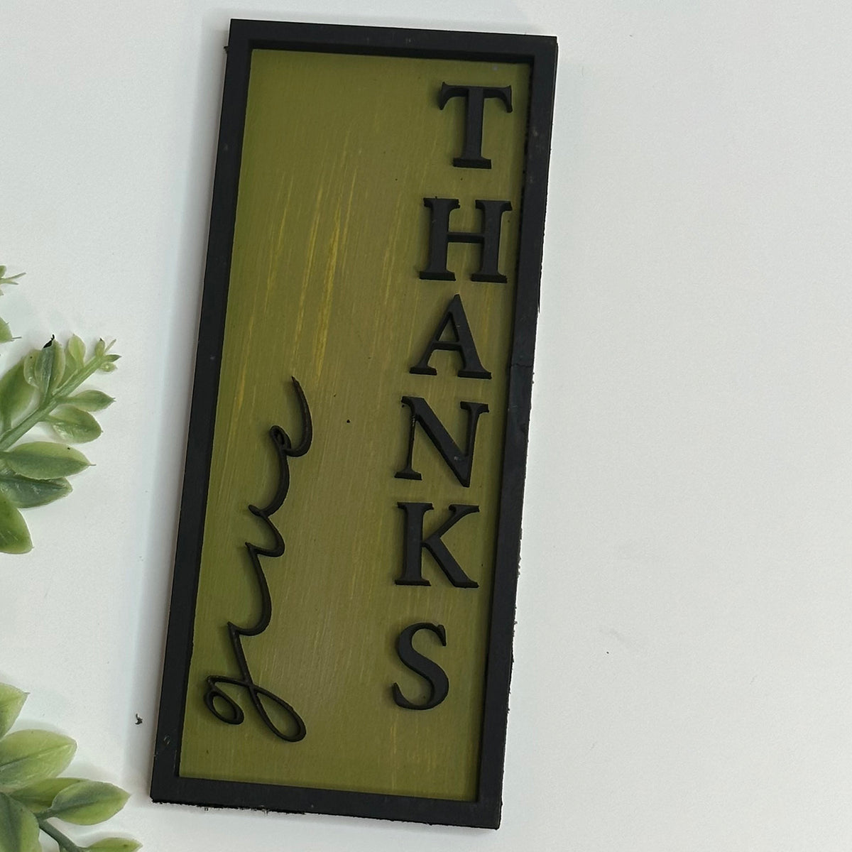 "Give Thanks" Thanksgiving Wall Sign - Glowforge